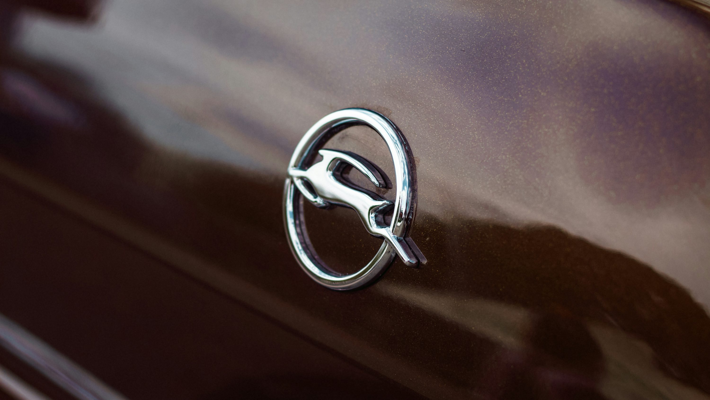 a close up of the emblem on a car