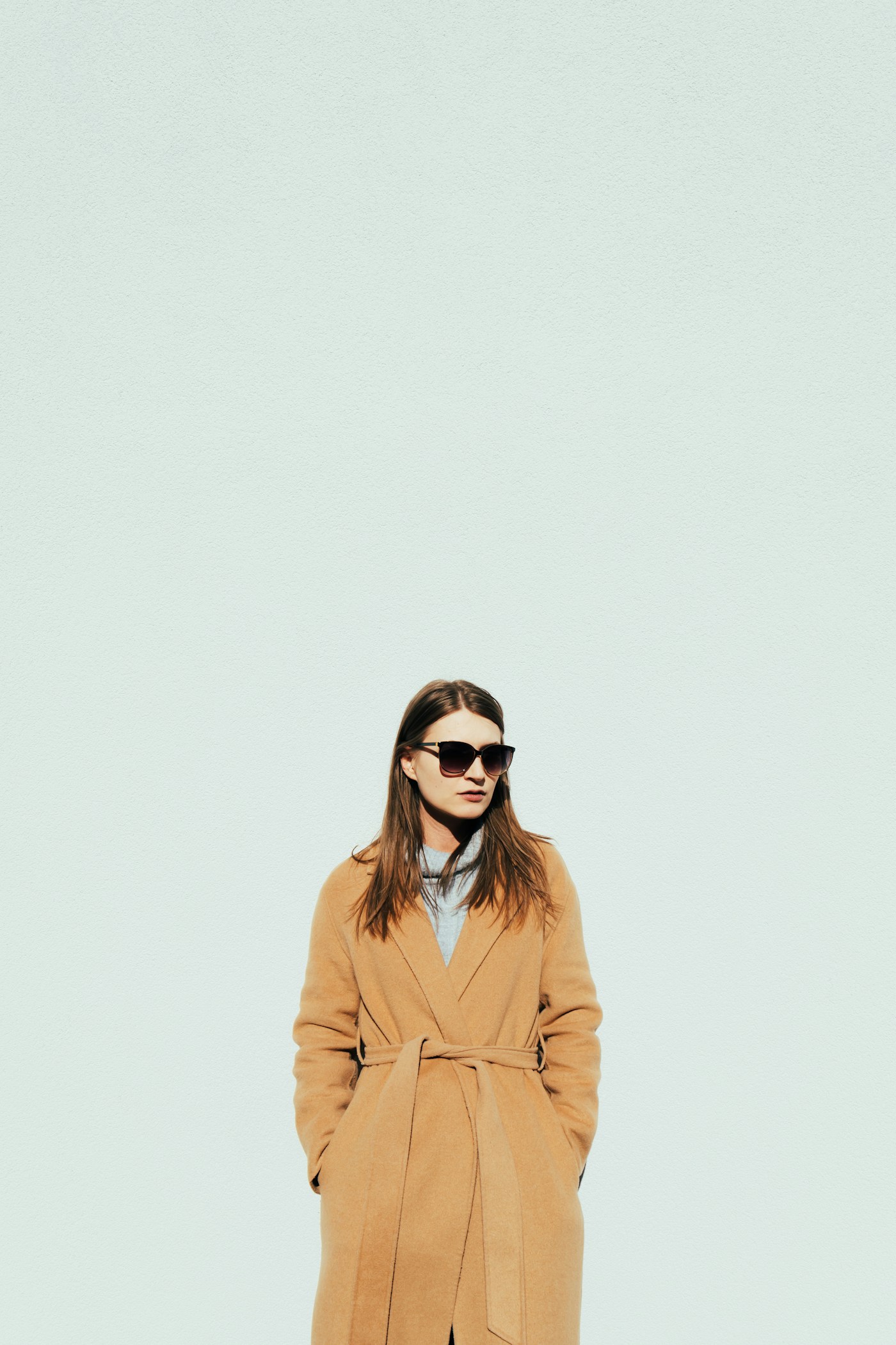 Spring Cocoon Coat — wide editorial shot in camel