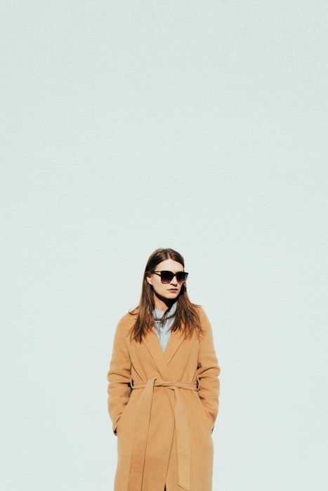 Manteau mi-long en tweed