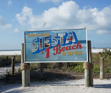the Siesta Key Beach Sign