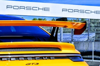 A white Porsche 911 GT3 parked on a racetrack, showcasing its Forza Livery.
