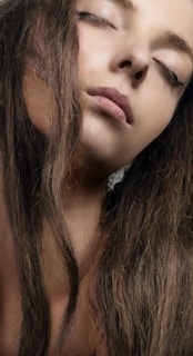 A peaceful face with closed eyes, embodying calm and self-awareness.