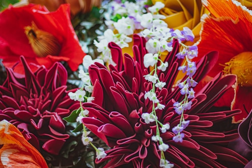 A vibrant bouquet of seasonal flowers from the farm.
