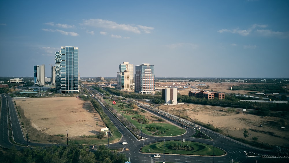 a view of a city from a high viewpoint