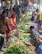 A bustling market scene with vendors selling fresh fruits and vegetables, highlighting agricultural trade.
