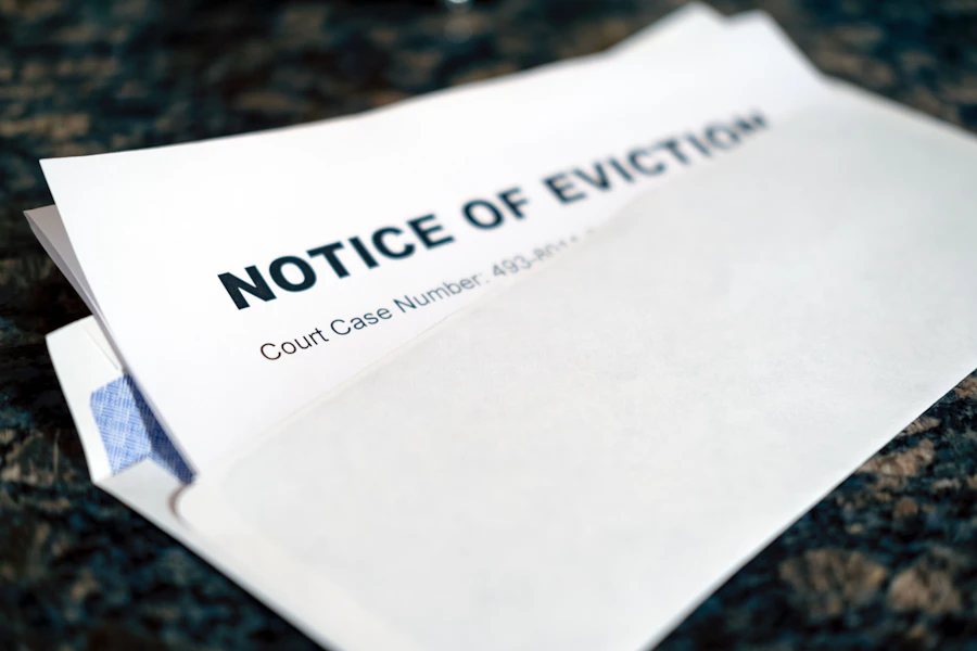 Eviction notice document