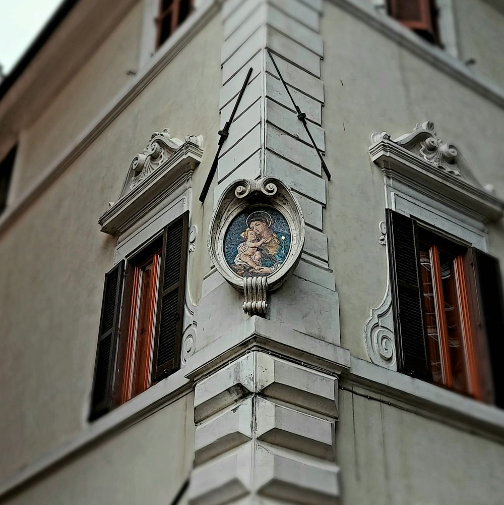 a clock on the side of a building