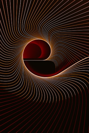 a computer generated image of a red swirl