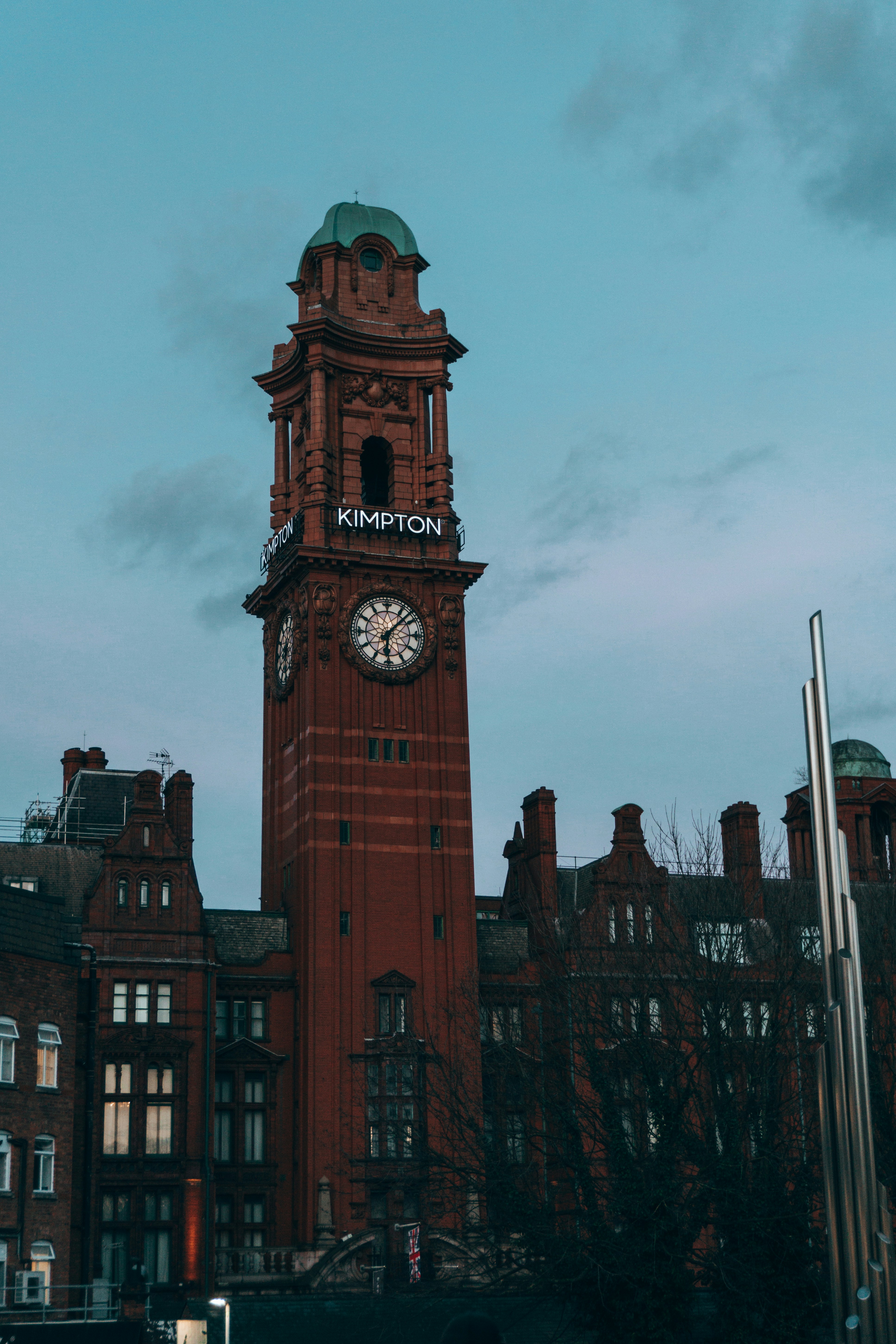 a tall clock tower with a sky background