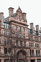 a large building with a clock on the top of it