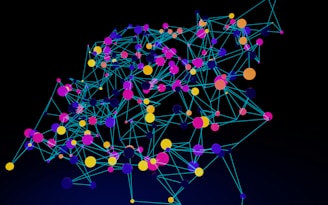 an abstract image of a network of dots