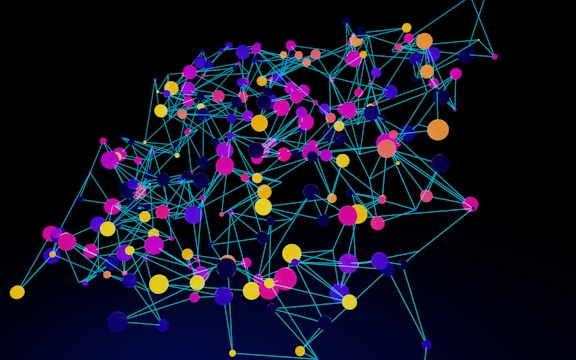 an abstract image of a network of dots