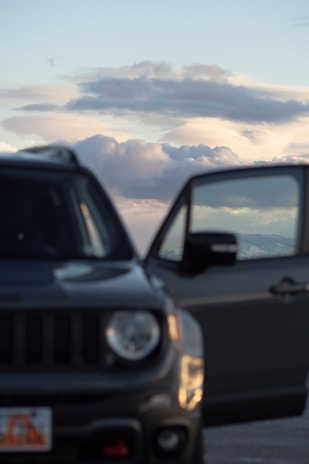 Friendly driver opening the door of a clean, comfortable SUV ready for a journey