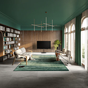 A sparkling clean modern living room showing the results of detailed residential cleaning.