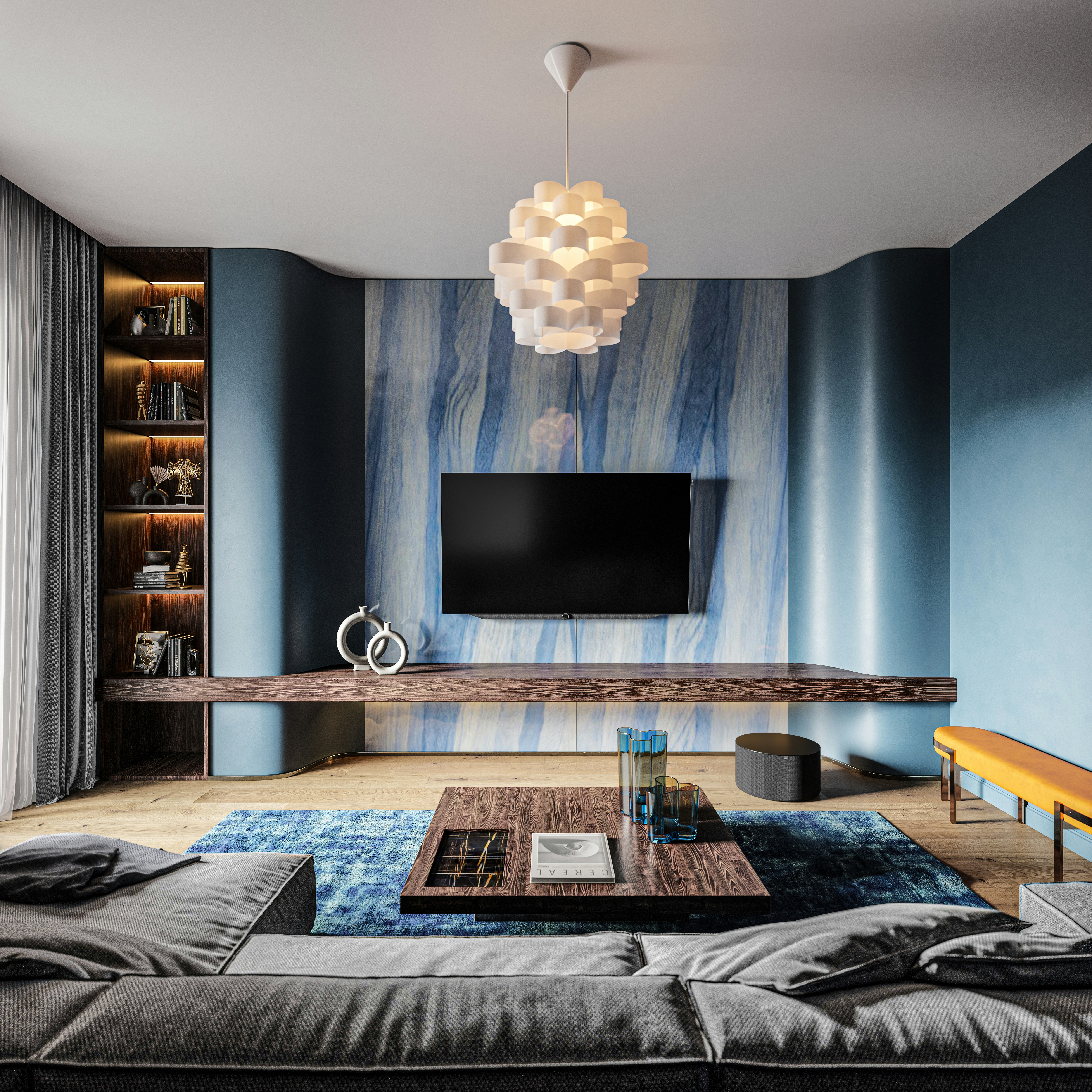 LED Corner Floating Stand