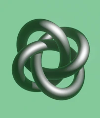 a 3d image of a knot on a green background