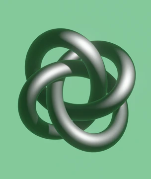 a 3d image of a knot on a green background
