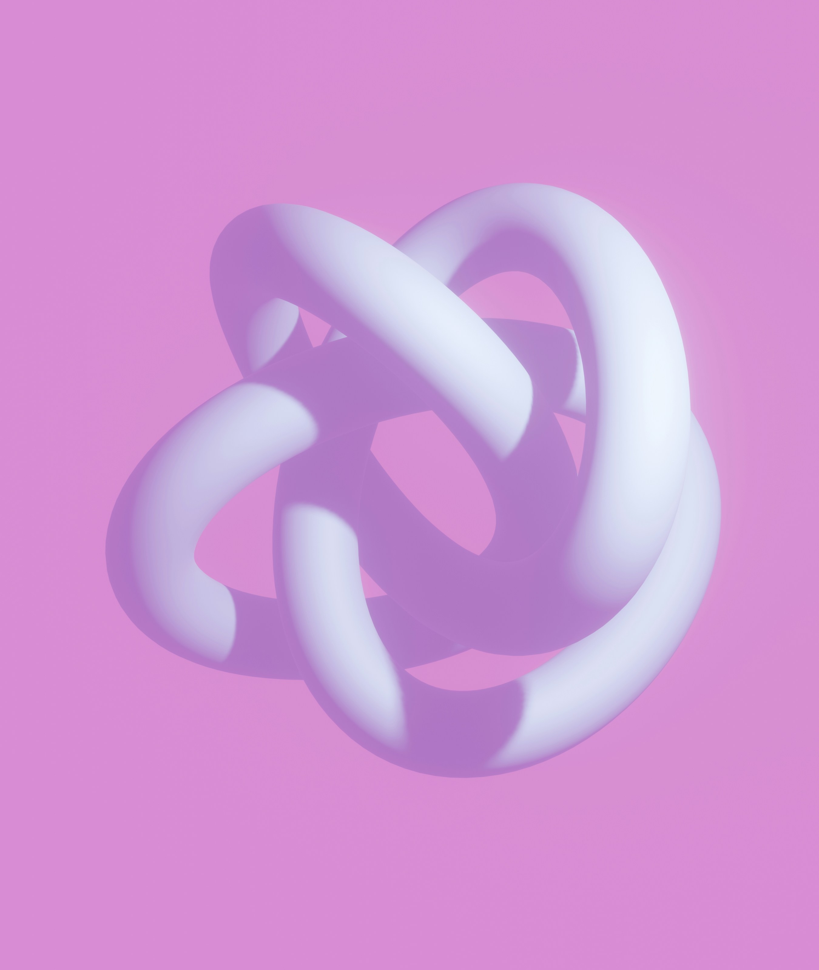 a white object on a pink background