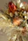 Close-up of a beautiful dried flower arrangement in warm tones.