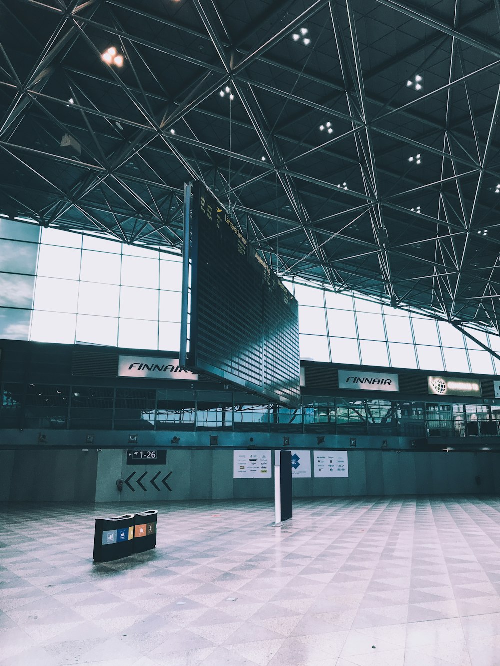 a large empty building with a lot of windows