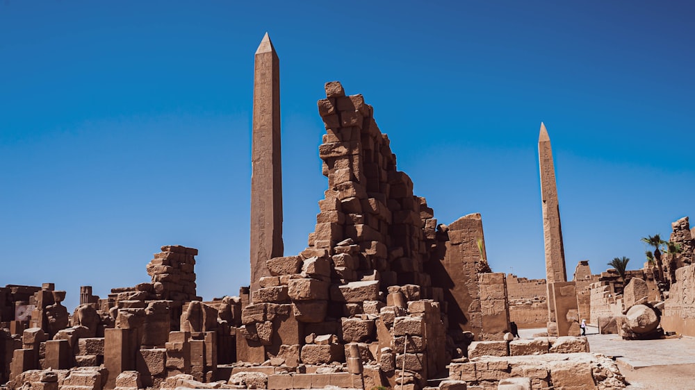 the obelisk of the temple of karnas in egypt