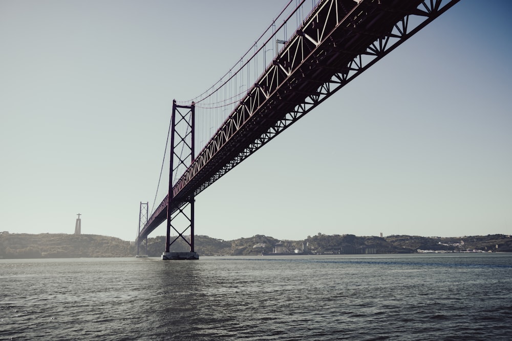 a large bridge spanning over a large body of water