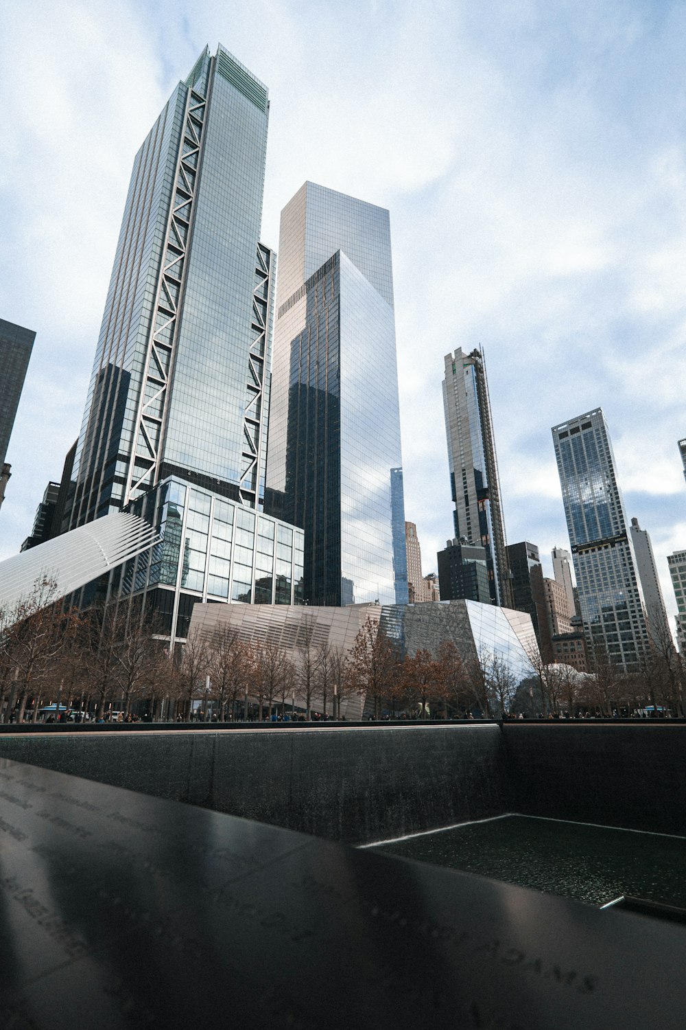 a view of a city with skyscrapers in the background