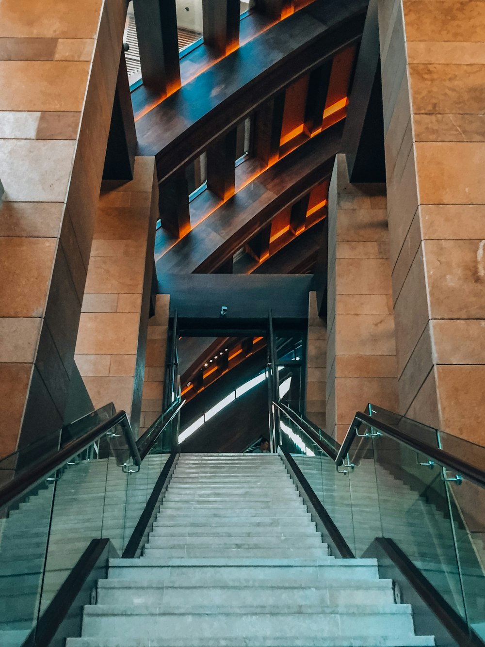 a set of stairs leading up to a building