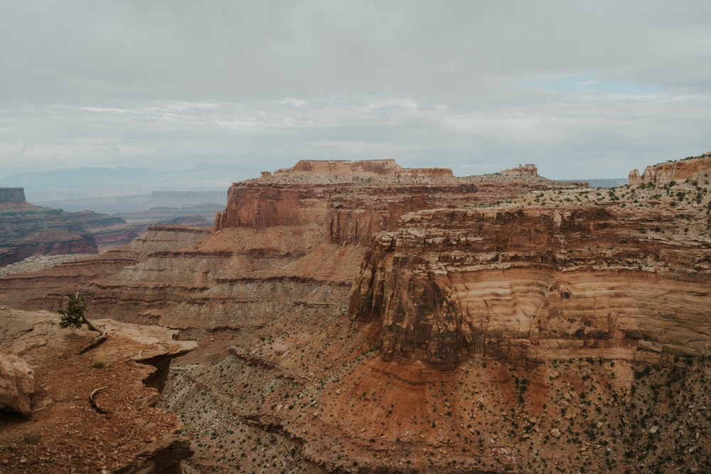 a view of a canyon from a high point of view