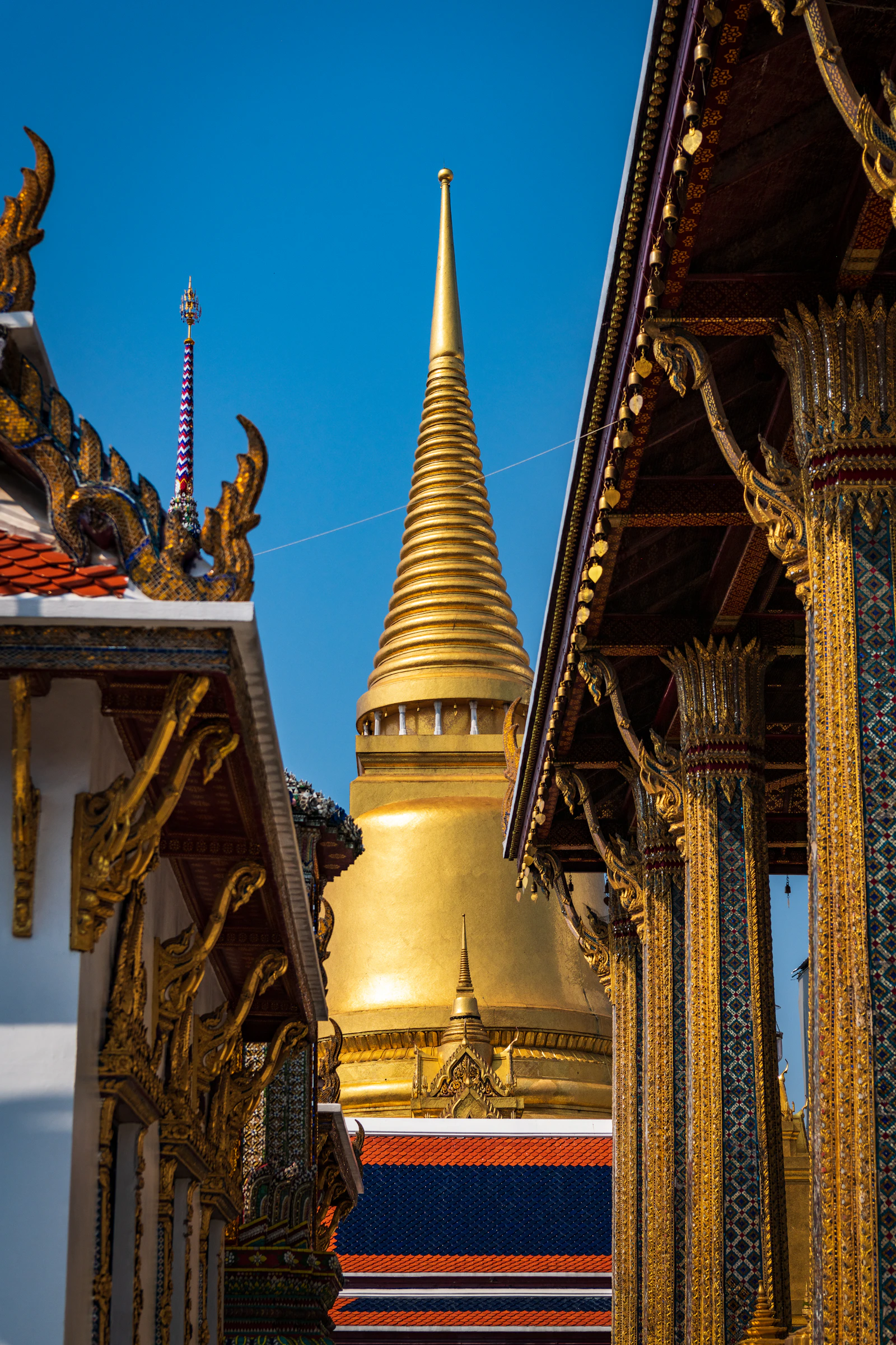 Golden chedi at the Grand Palace, Bangkok