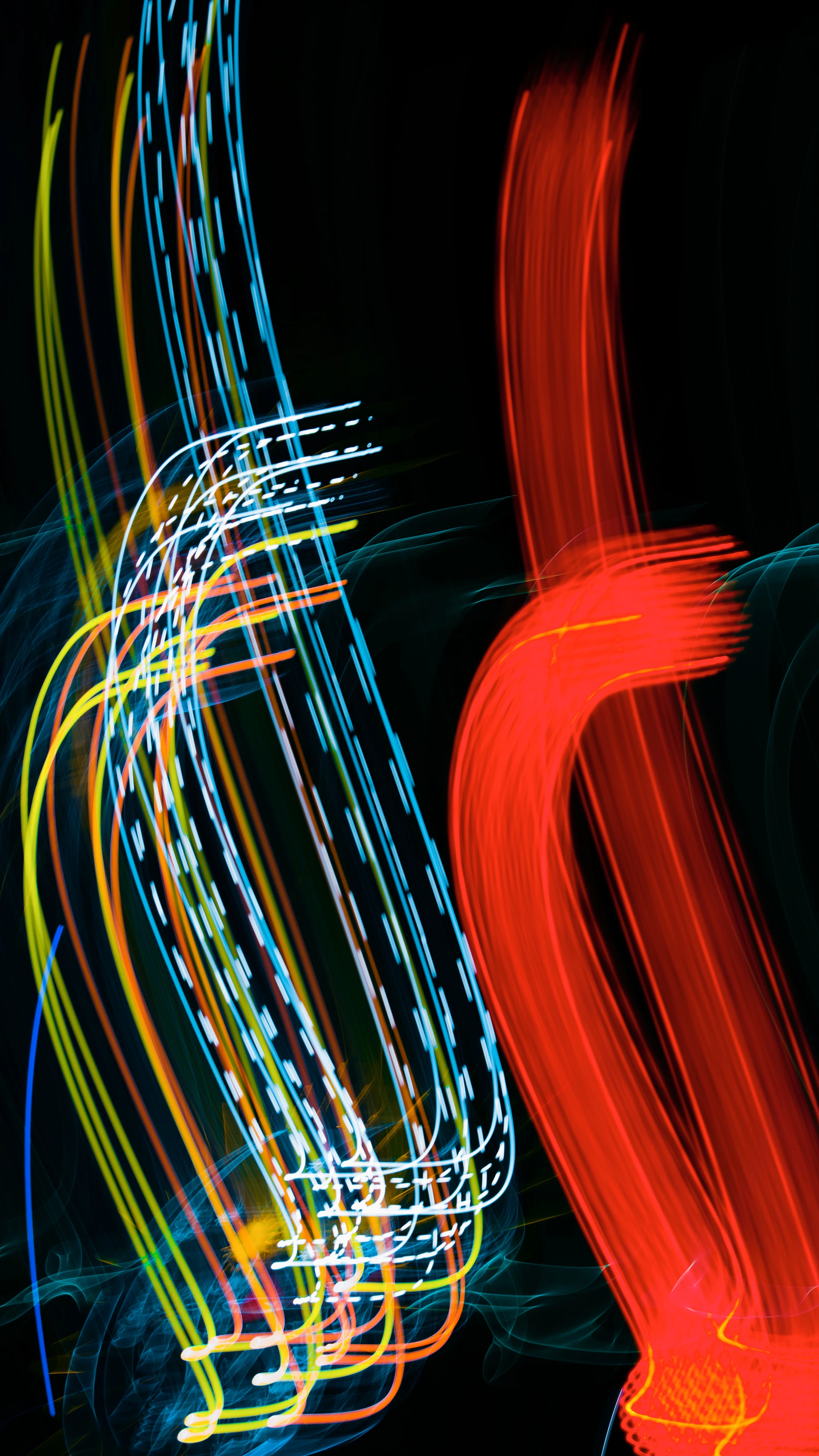 An energetic composition featuring stacks of virtual game accounts with neon blue and purple highlights against a dark background.