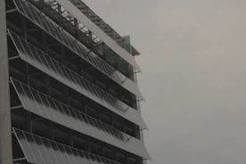 Modern building with solar panels illustrating energy efficiency