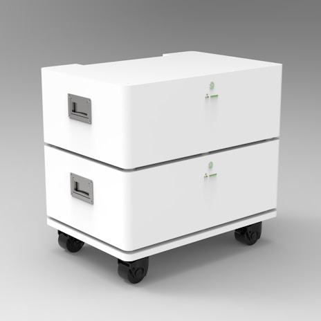 A compact cabinet ideal for small spaces.