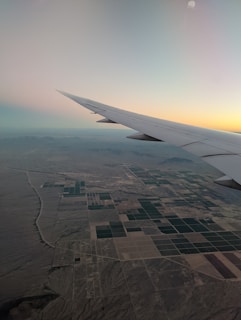 Aerial view of farmland being treated by Horizon Aviation's drone