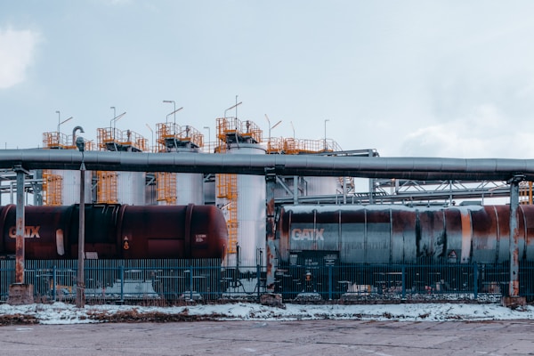 Oil train carriages near petrol refinery in Trzebinia, Poland.by Jakub Pabis