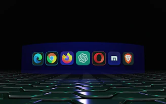 A selection of software products showcased on a digital interface.