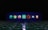 A row of browser and application icons is displayed against a dark background with a futuristic, illuminated floor. Each icon is distinct and represents a different software or web browser.