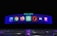 A virtual environment featuring logos of various web browsers and the Chat GPT logo displayed in a curved, glowing blue banner. The backdrop is dark, emphasizing the vibrant and colorful icons which include Microsoft Edge, Google Chrome, Mozilla Firefox, Opera, Maxthon, and Brave.