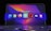 A futuristic digital display featuring various popular web browser icons. The icons are arranged in a semi-circle on a vibrant, abstract background with a keyboard surface below them. The text 'Chat GPT' is displayed above the icons.