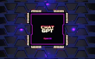 A digital rendering of an electronic circuit board, with a central black chip featuring the text 'CHAT GPT' and 'Open AI' in gradient colors. The background consists of a pattern of interconnected triangular plates, illuminated with a blue and purple glow, adding a futuristic feel.