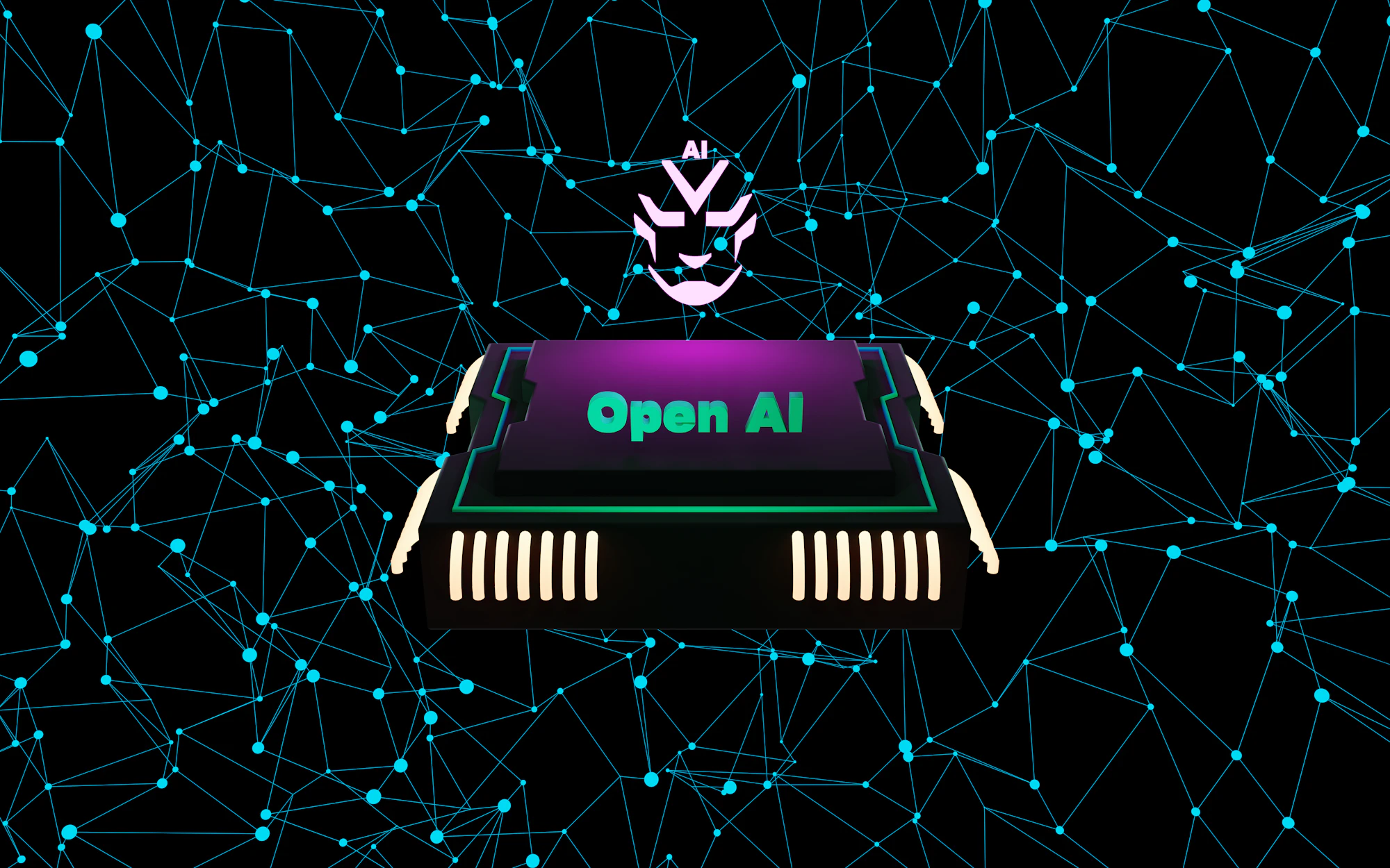 AI artificial intelligence technology and data visualization