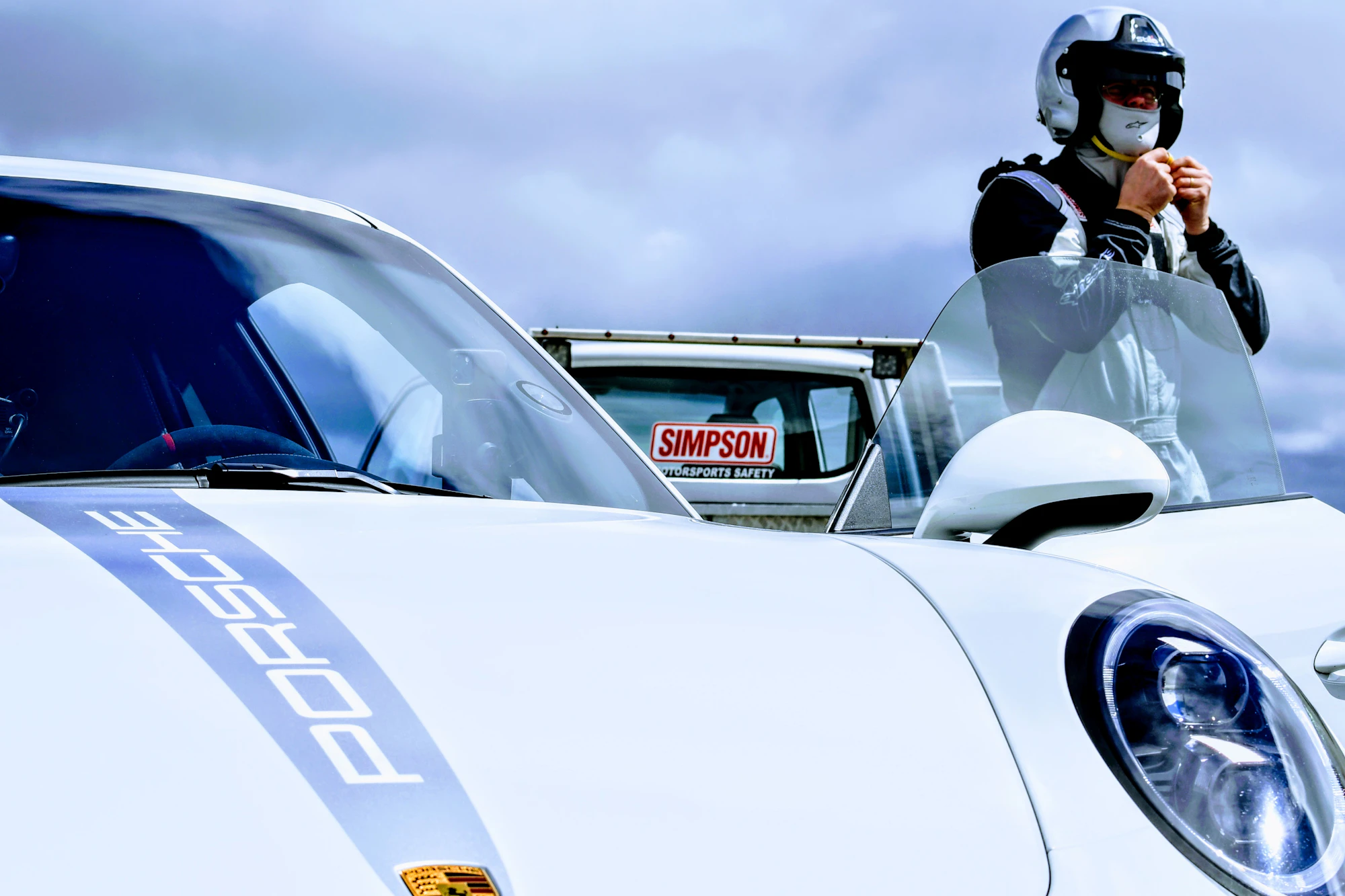Race car on track