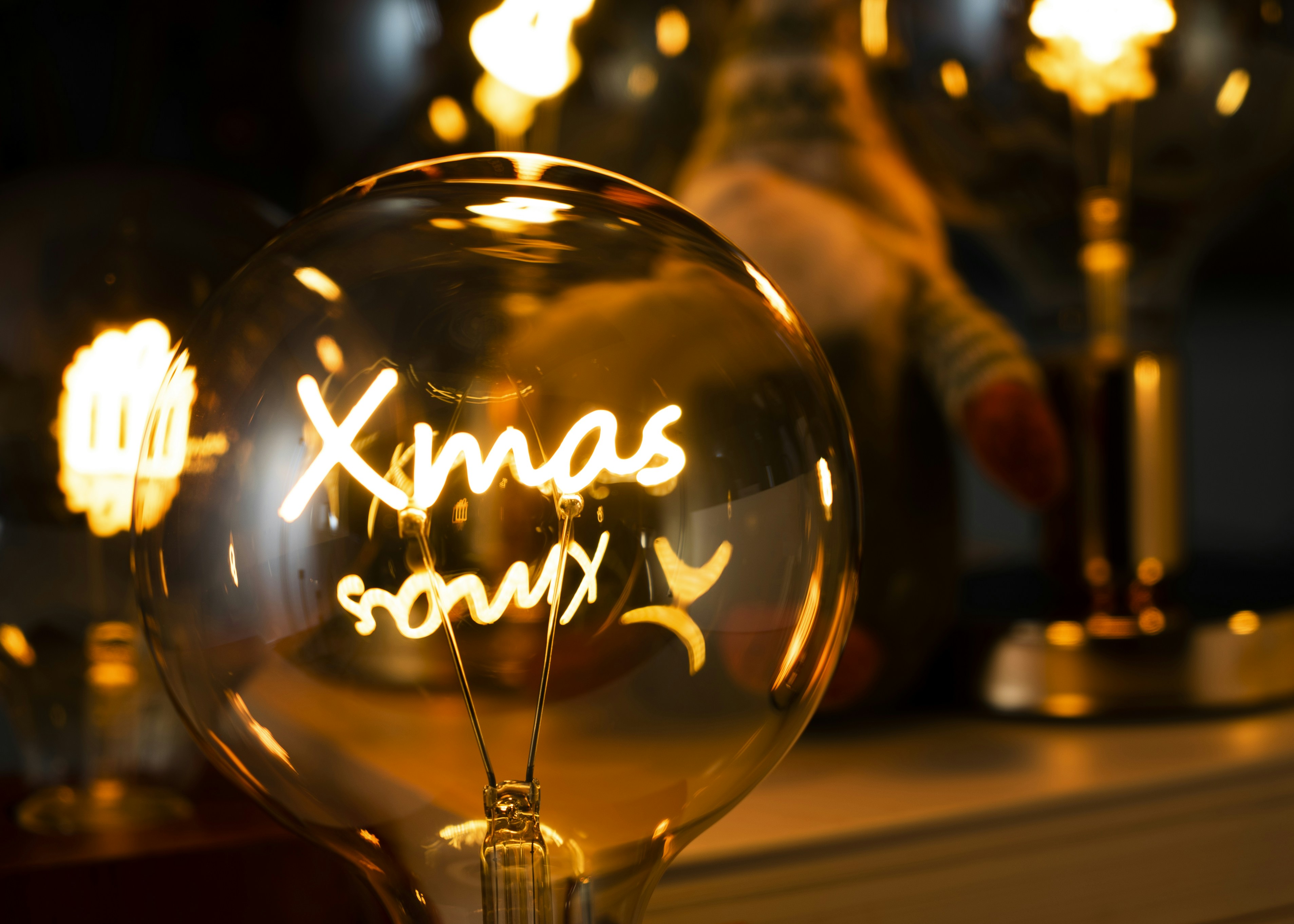 a light bulb with a message inside of it