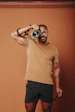 a man taking a picture of himself with a camera