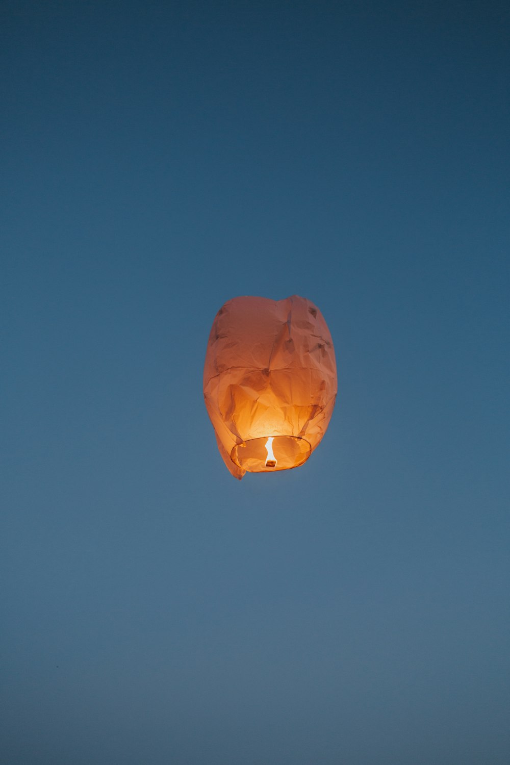 a sky lantern in the shape of a pig