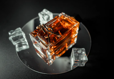 A serene moment of vodka being poured over ice, capturing the essence of luxury and smoothness.