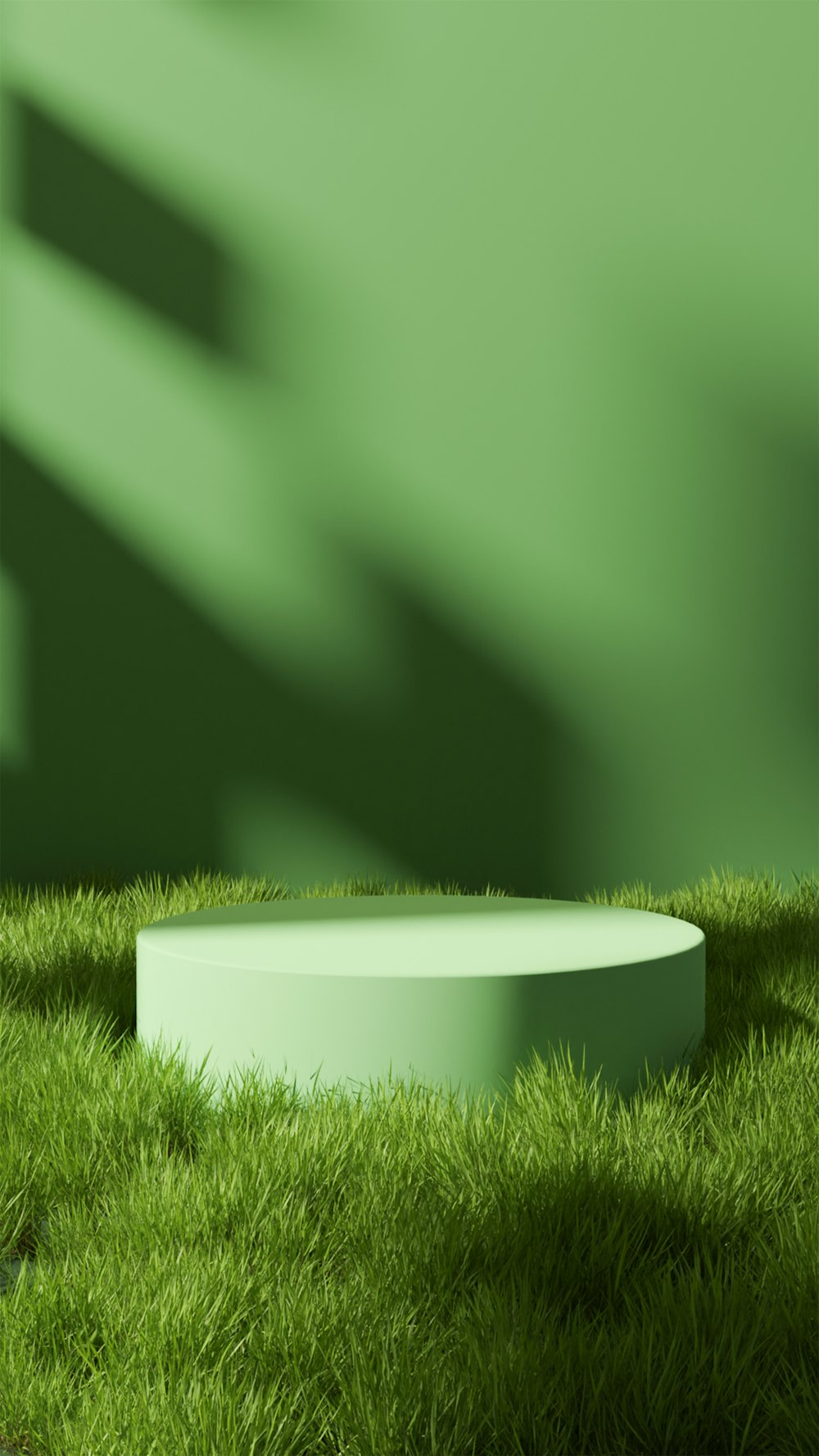 a circular object sitting in the middle of some grass