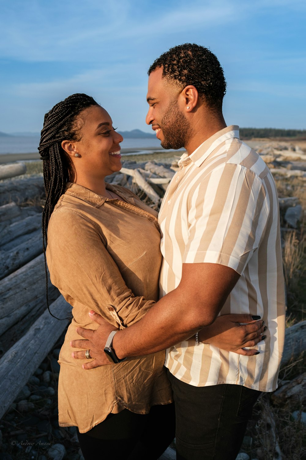 a man and a woman standing next to each other