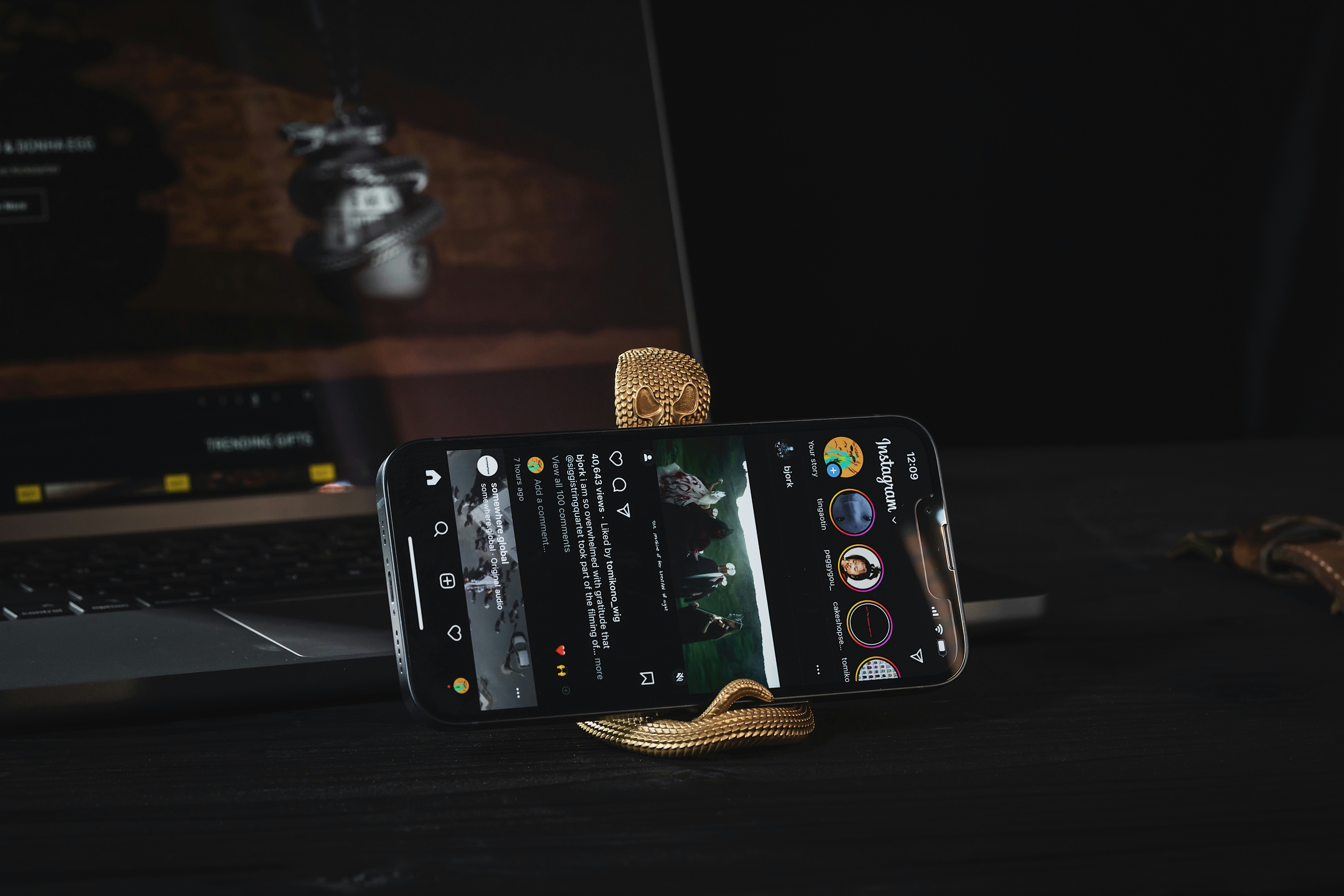 a cell phone with a microphone attached to it