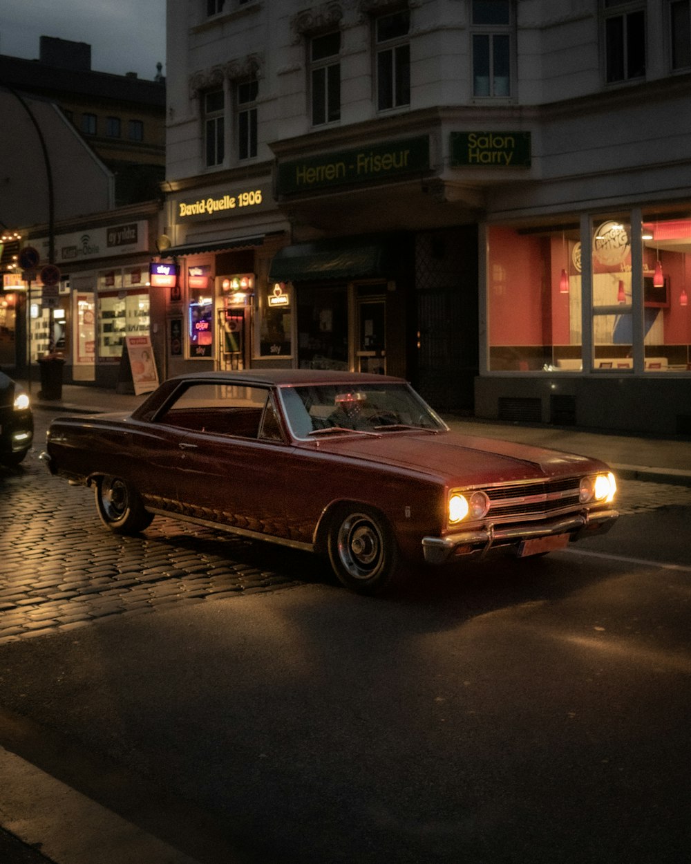 a car parked on the side of the road